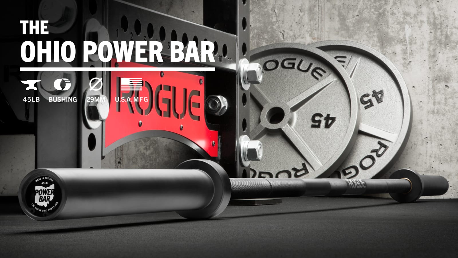 Rogue barbell 45 sale lb